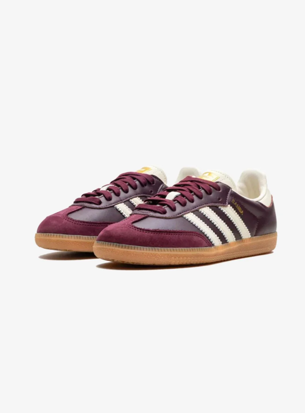 Adidas Samba OG Maroon Gold Metallic - Image 2