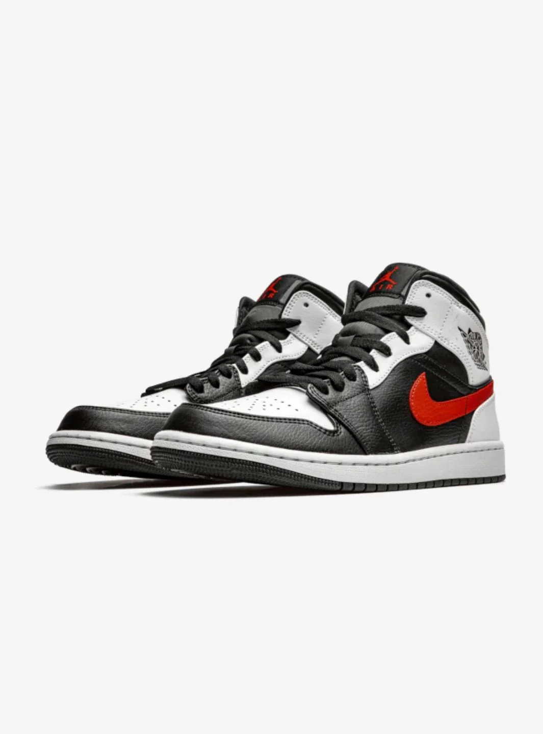 Air Jordan 1 Mid Black Chile Red White - Image 2