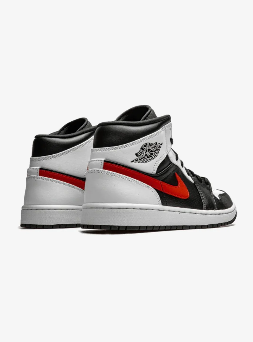 Air Jordan 1 Mid Black Chile Red White - Image 3