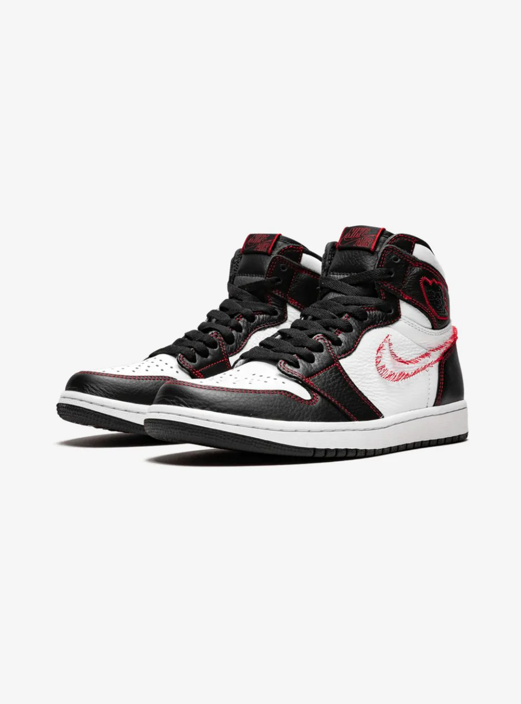Air Jordan 1 Retro High Defiant White Black Gym Red - Image 2