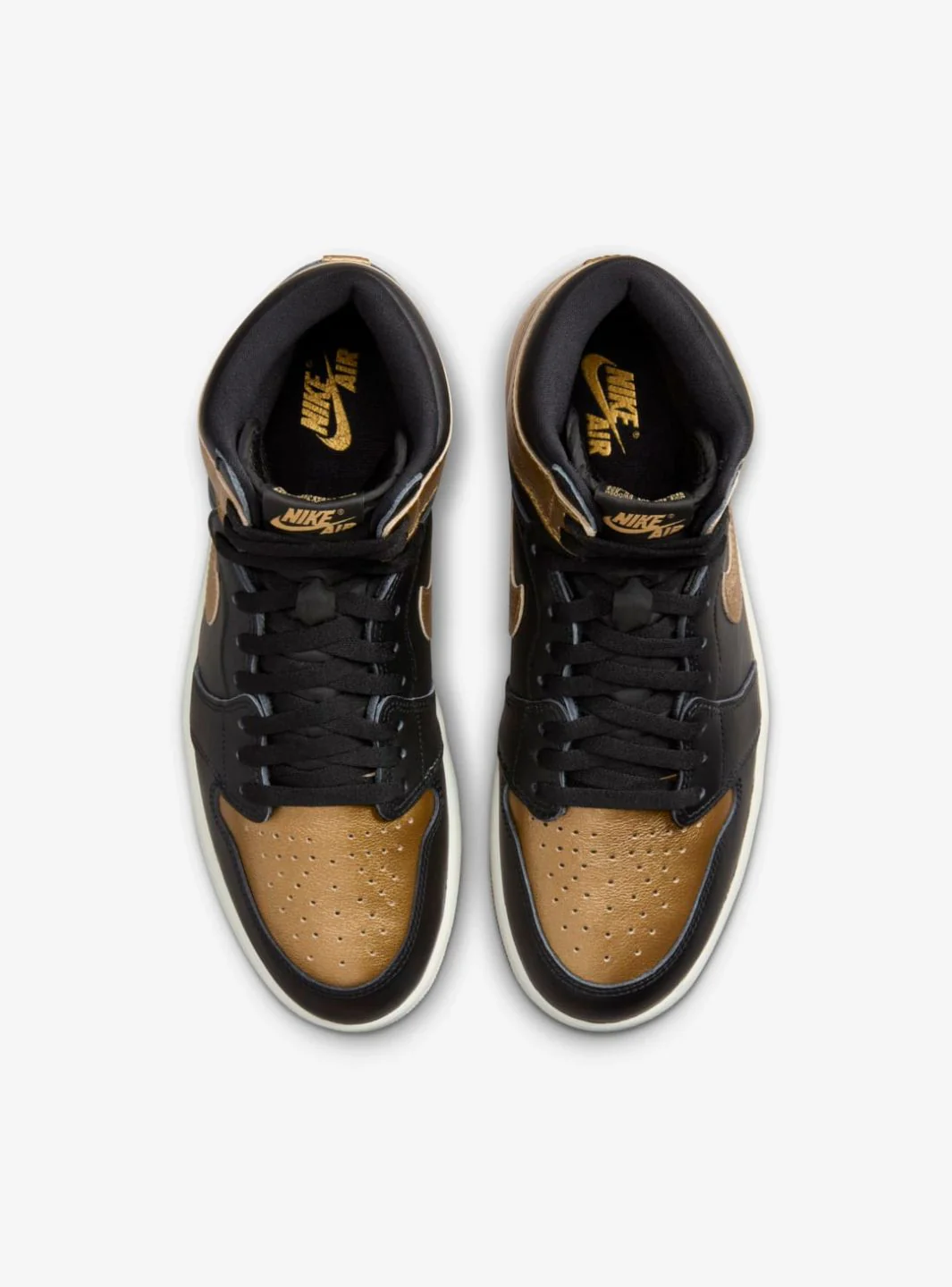 Air Jordan 1 Retro High OG Black Metallic Gold - Image 4