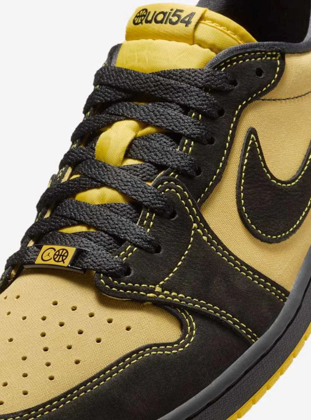 Air Jordan 1 Retro Low OG Quai 54 Black Tour Yellow Red - Image 3