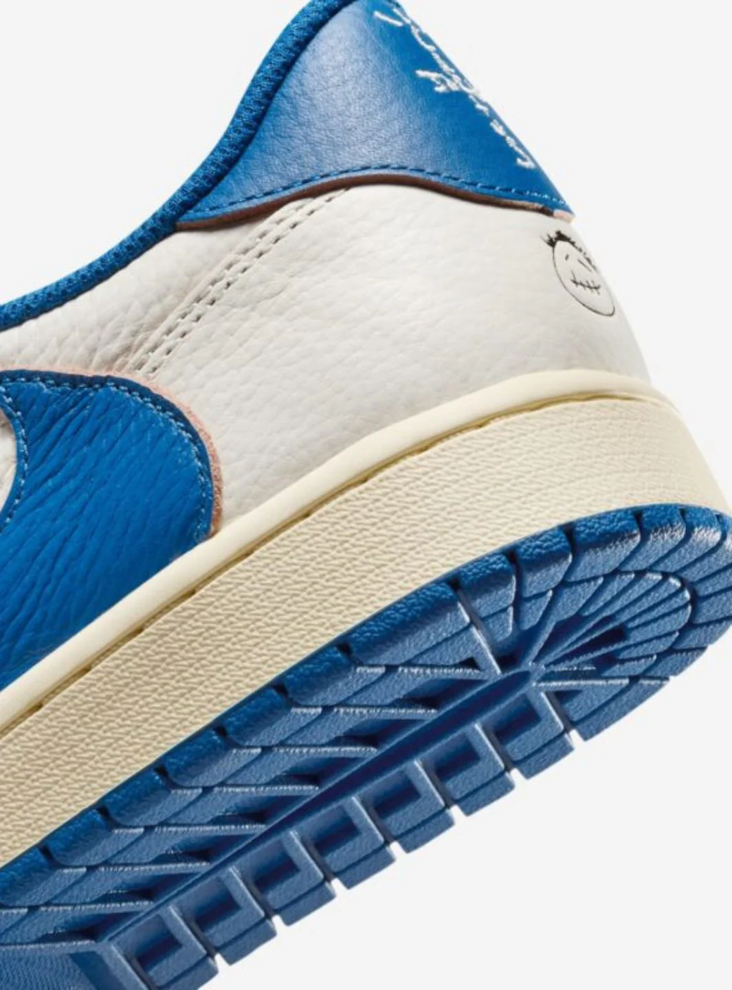 Air Jordan 1 Retro Low OG SP Fragment x Travis Scott Sail Military Blue - Image 5