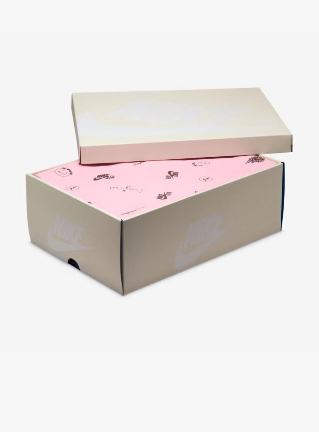 Air Jordan 1 Retro Low OG SP Fragment x Travis Scott Sail Military Blue - Image 9