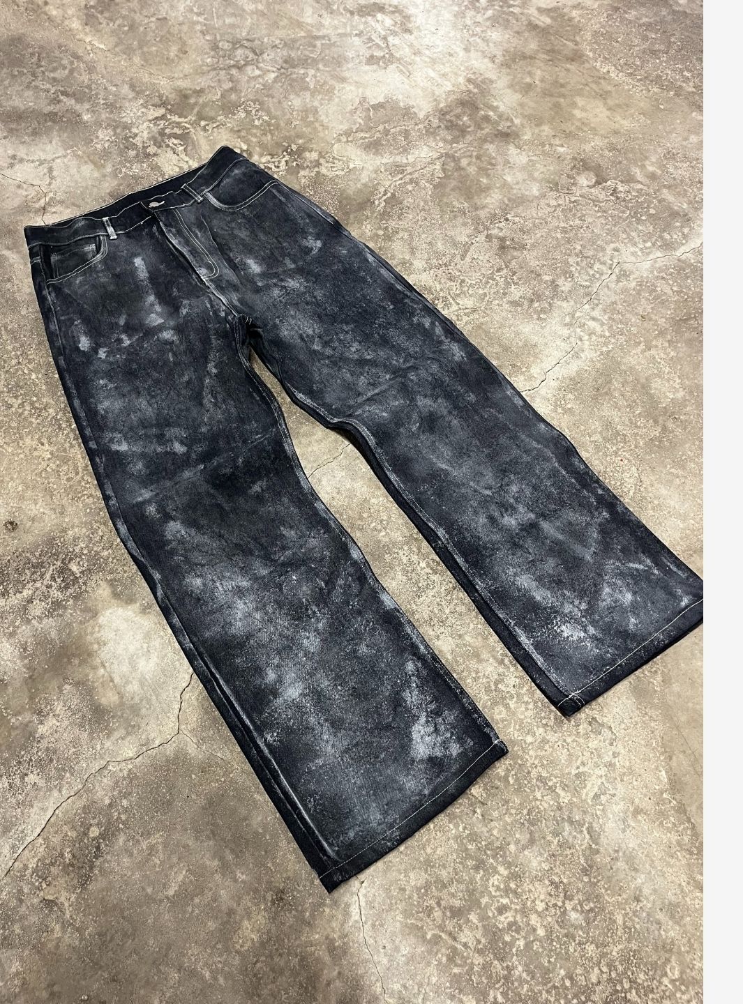 Artexplora House Painter Custom Raw Denim Bootcut Jeans - Image 3