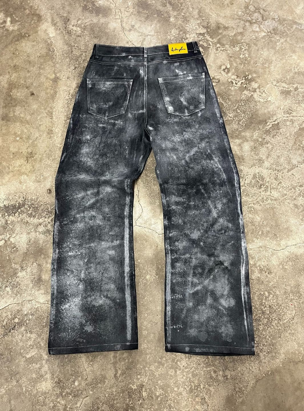 Artexplora House Painter Custom Raw Denim Bootcut Jeans - Image 7