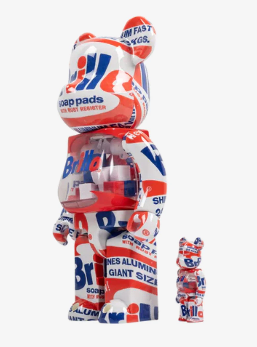 Bearbrick Andy Warhol "Brillo" 100% & 400% Set - Image 2