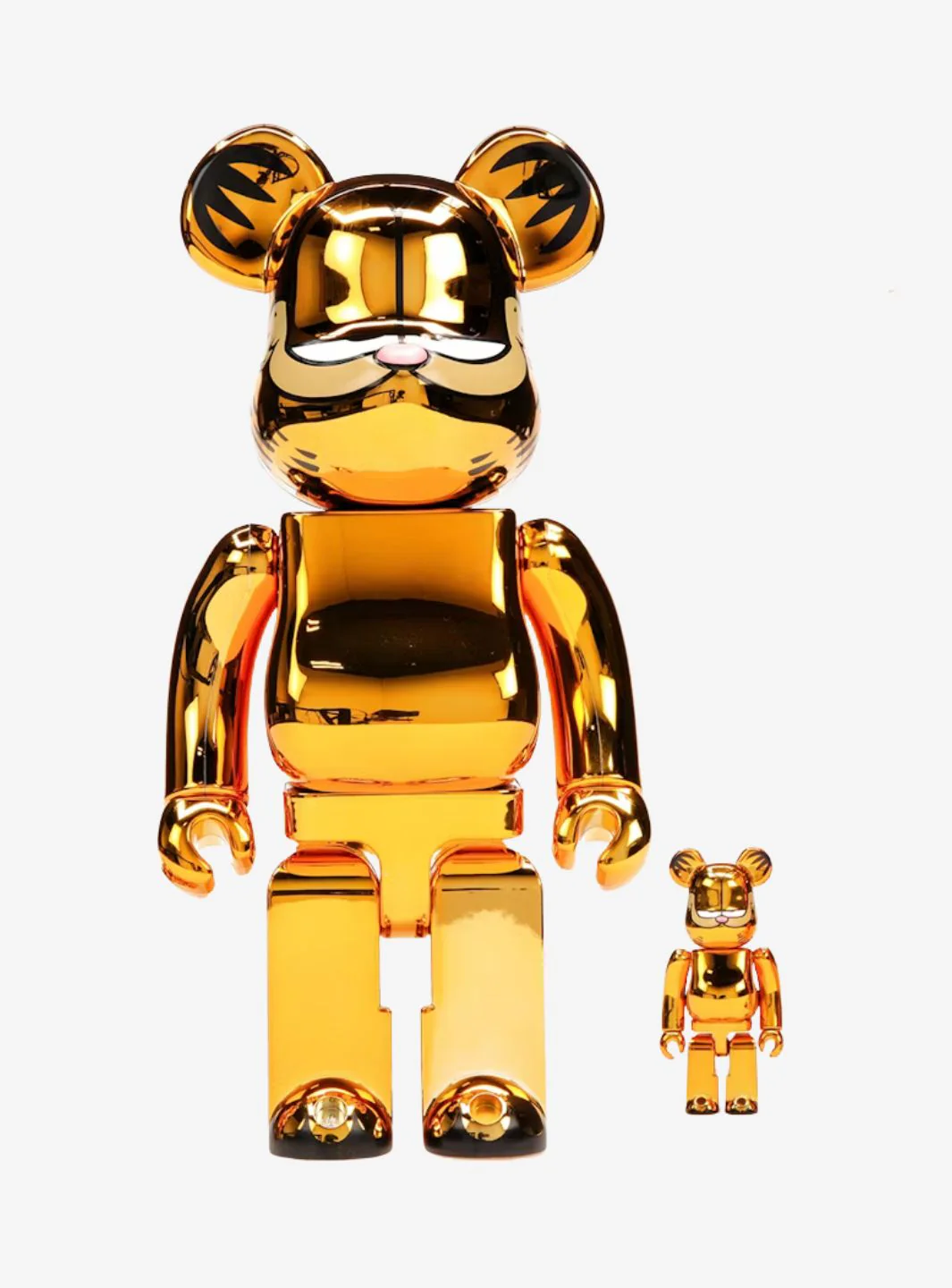 Bearbrick Garfield 100% & 400% Set Gold Chrome Ver.