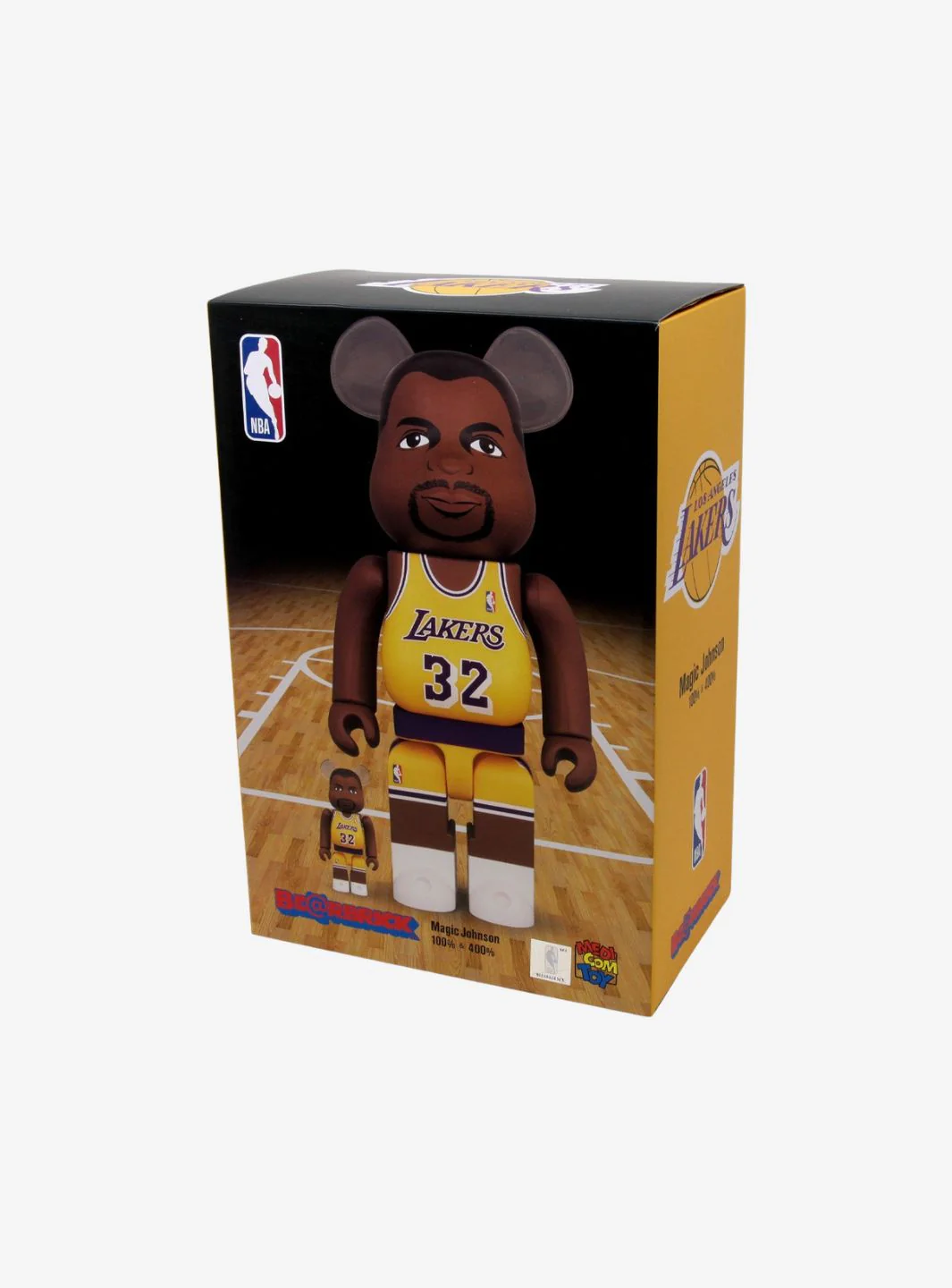 Bearbrick NBA Magic Johnson (Los Angeles Lakers) 100% & 400% Set - Image 3