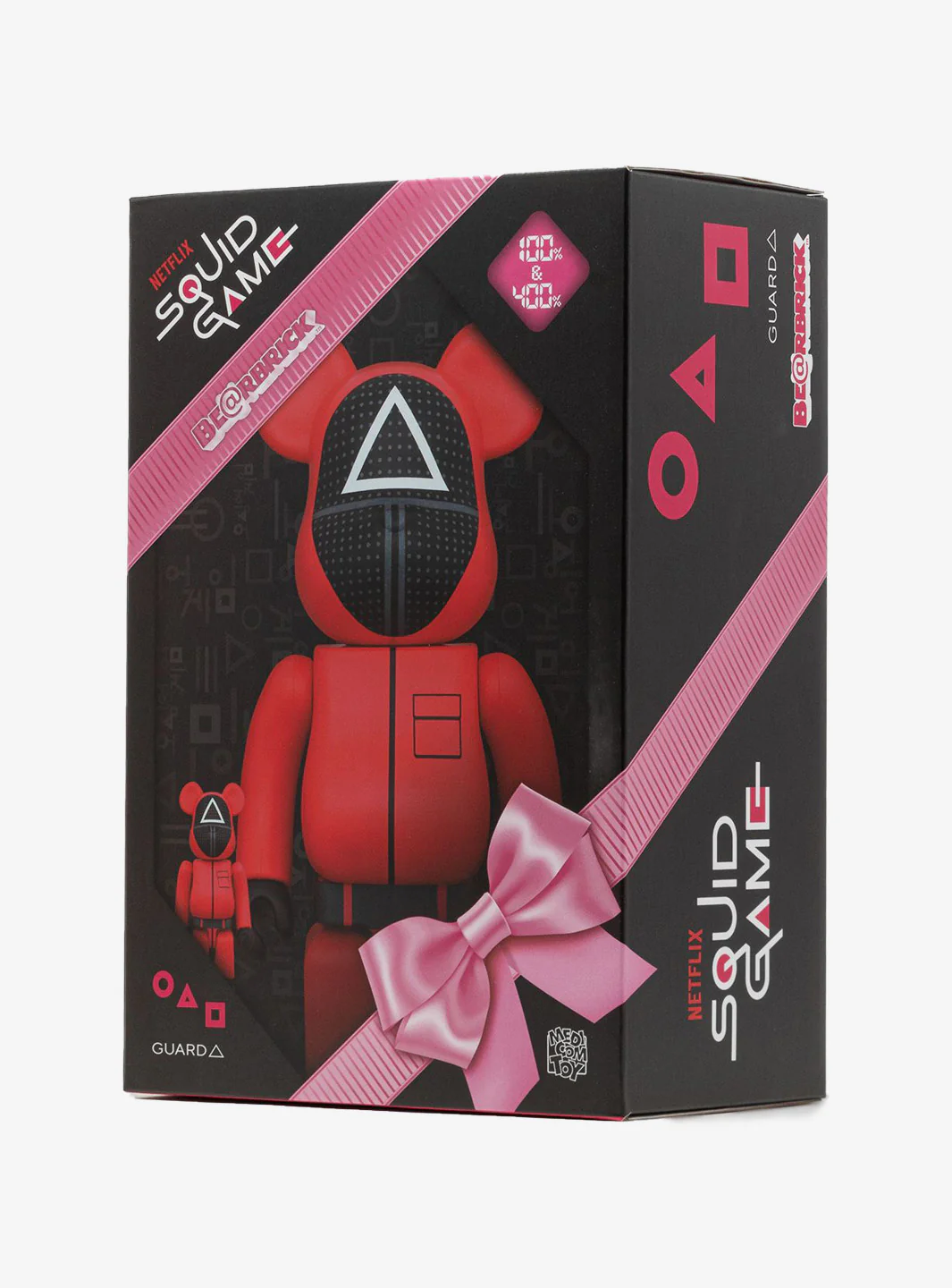 Bearbrick x Squid Game Guard (Triangle) 100% 400% Set - Image 5