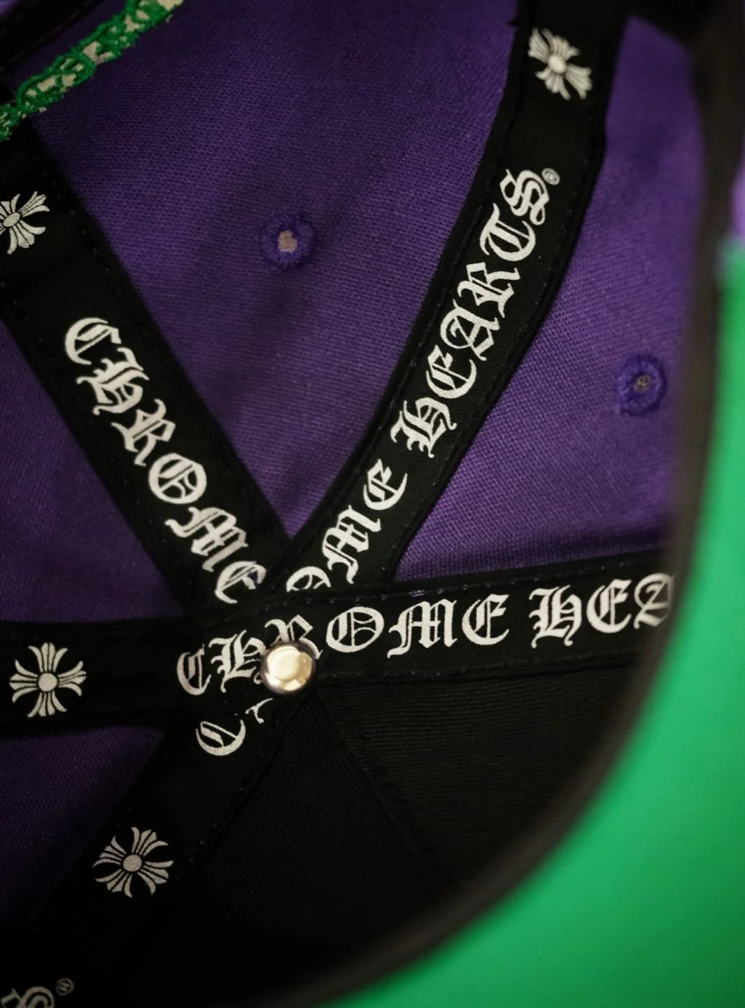 Chrome Hearts CH Baseball Cap Purple/Green - Image 3
