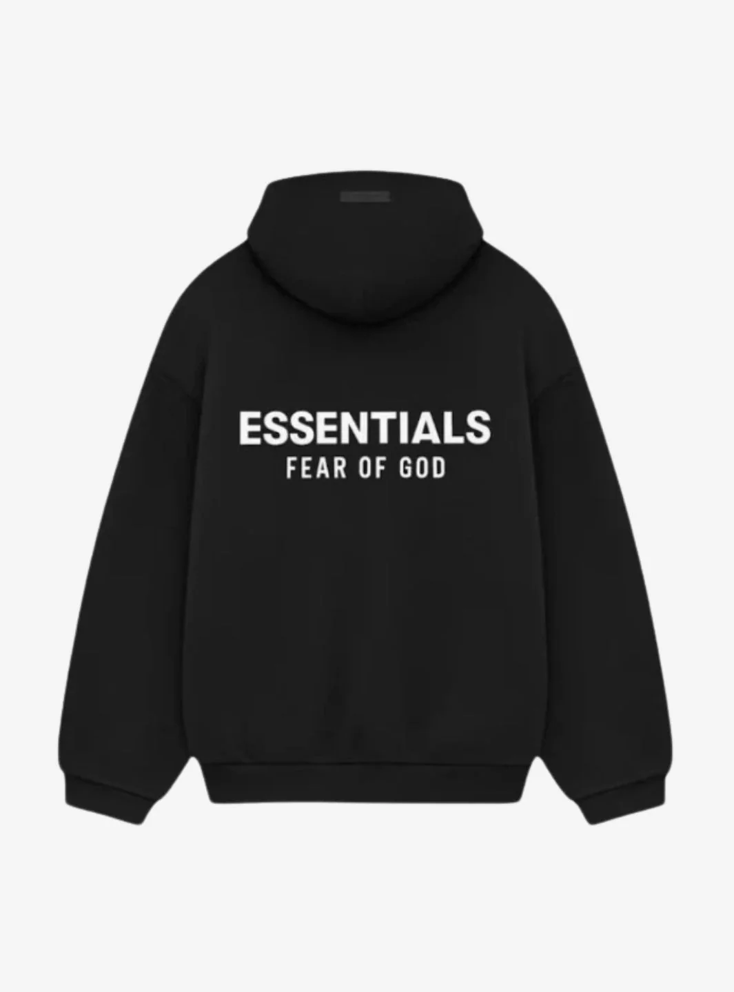 Fear of God Essentials Fleece Hoodie Black (FW24) - Image 2