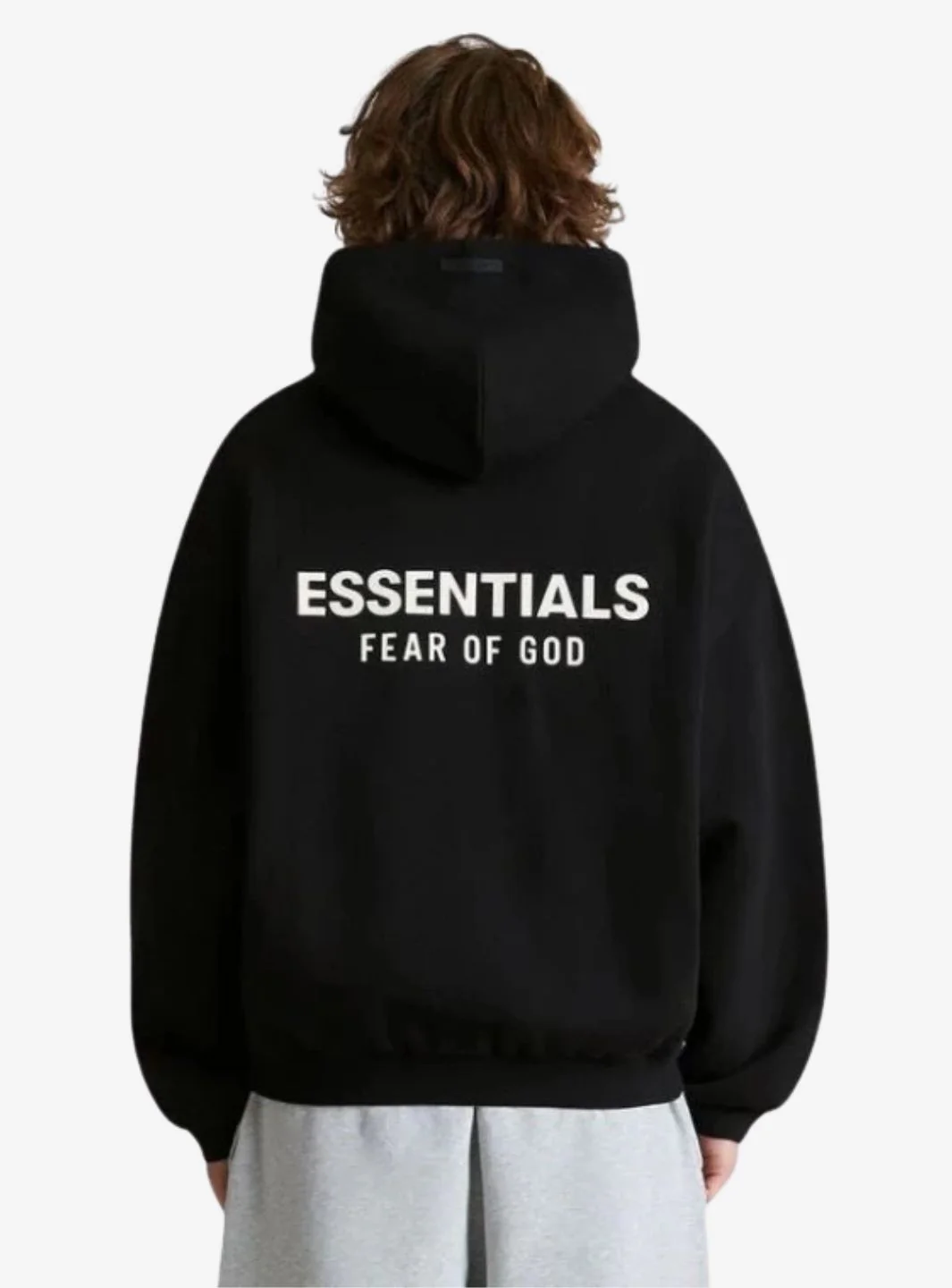 Fear of God Essentials Fleece Hoodie Black (FW24) - Image 4