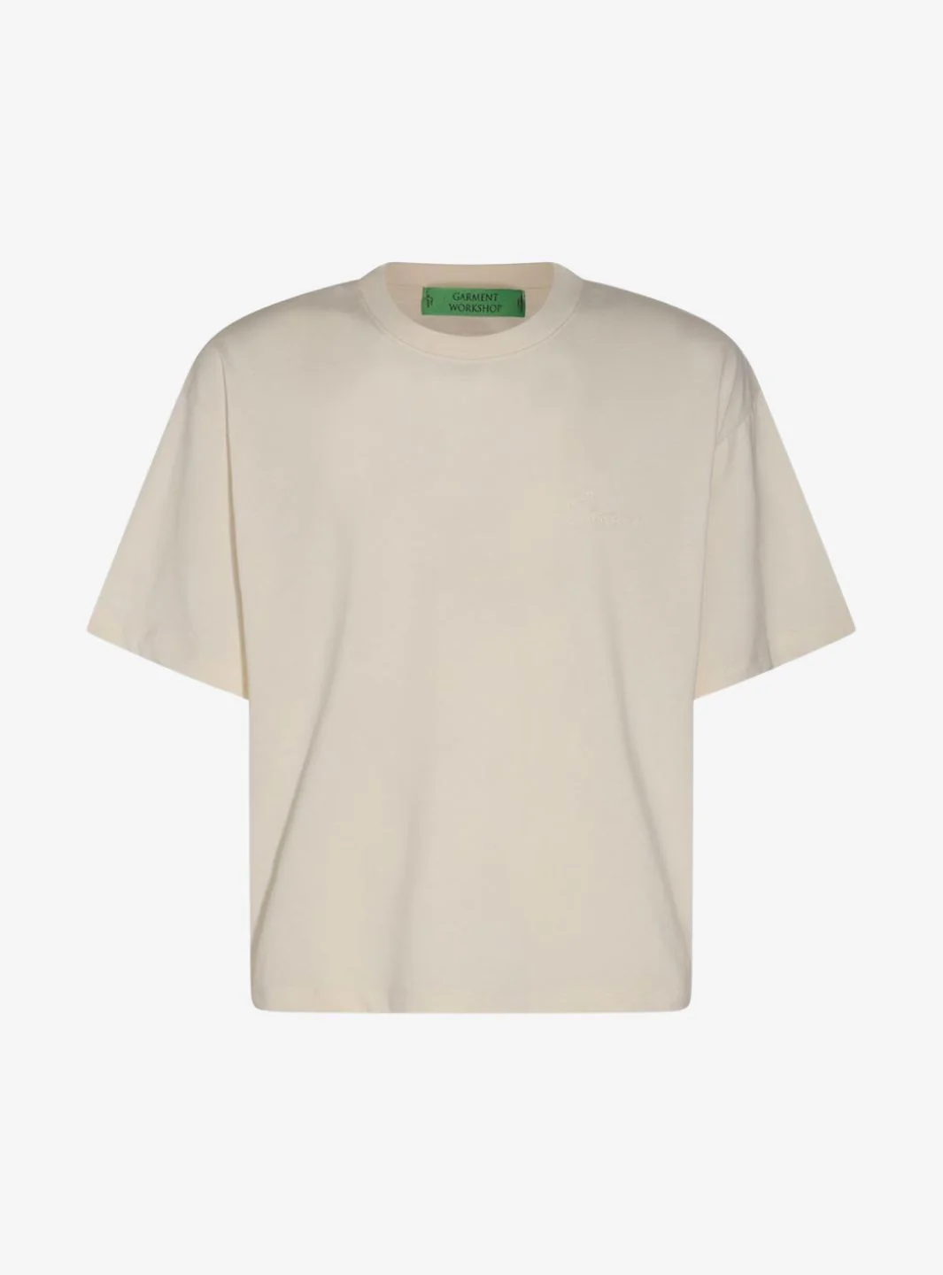 Garment Workshop Embroidered Basic T-Shirt Sand