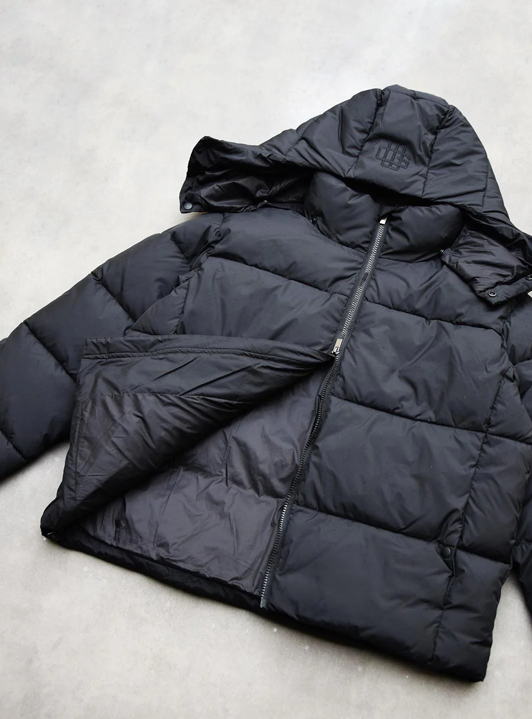 Garment Workshop Nylon Puffer Jacket Black - Image 4