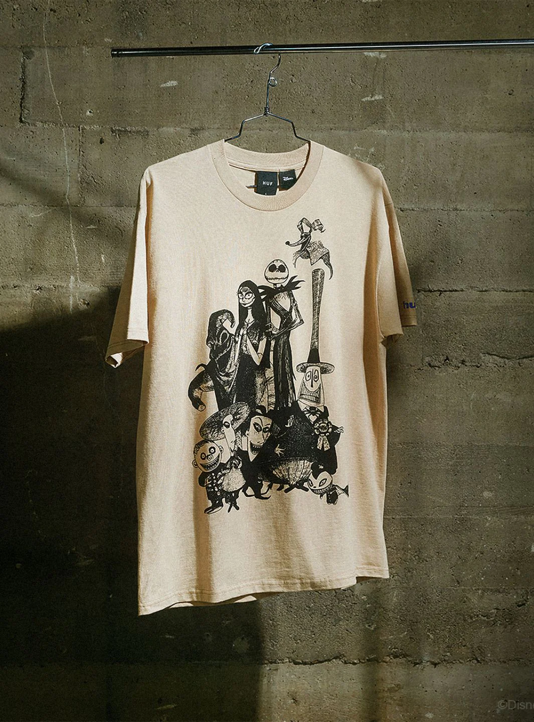 HUF x Disney Nightmare Before Christmas Cast T-Shirt Sand - Image 4