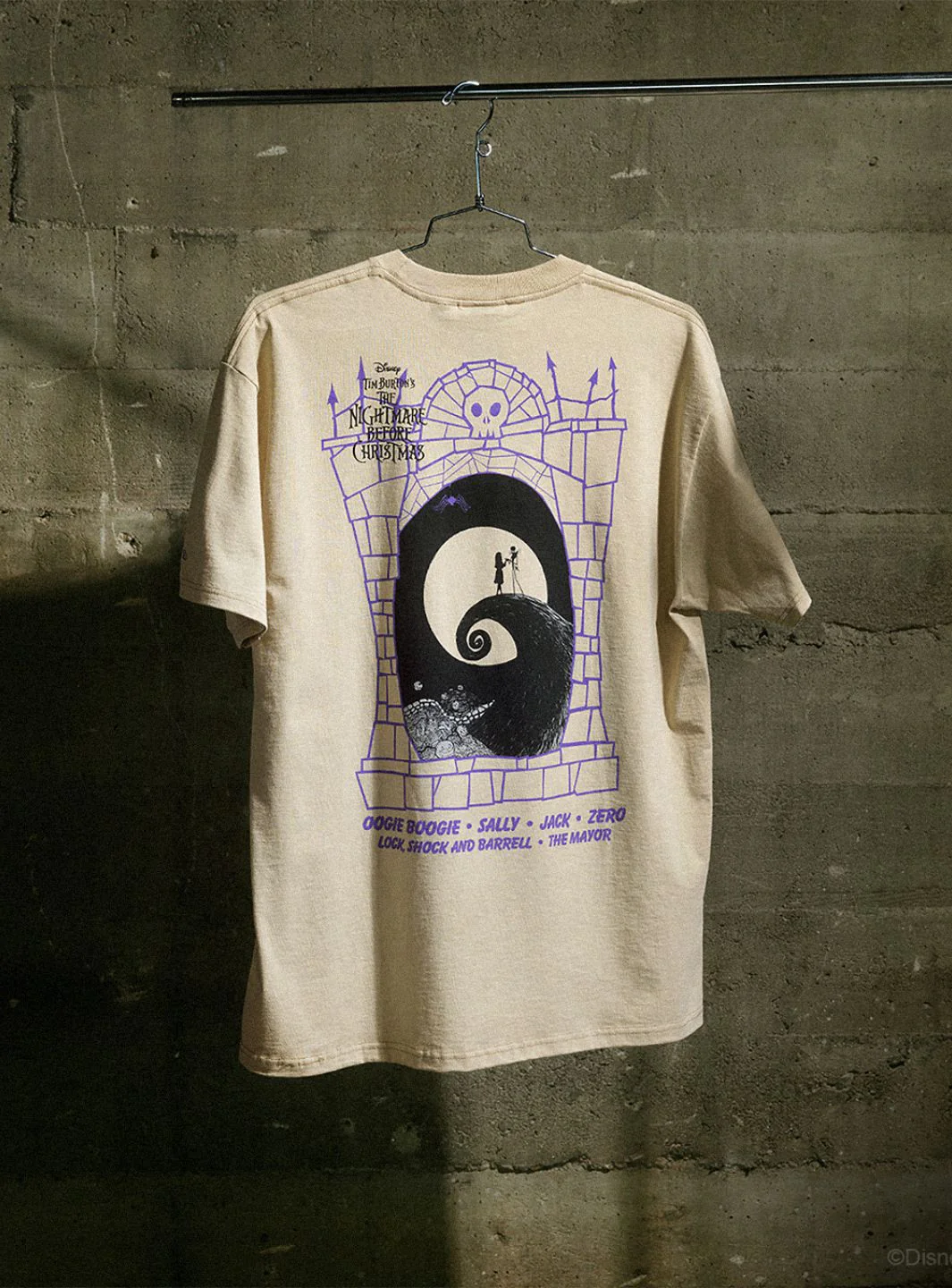 HUF x Disney Nightmare Before Christmas Cast T-Shirt Sand - Image 5