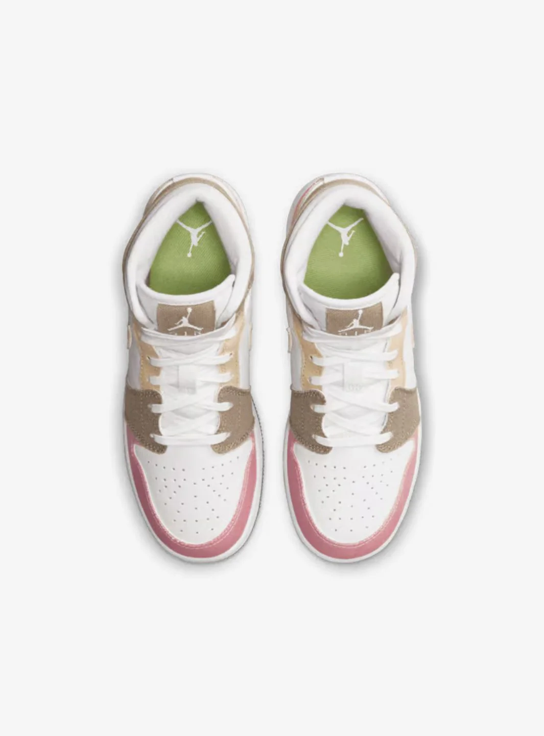 Air Jordan 1 Mid SE Pastel Vivid Green Grind (GS) - Image 5