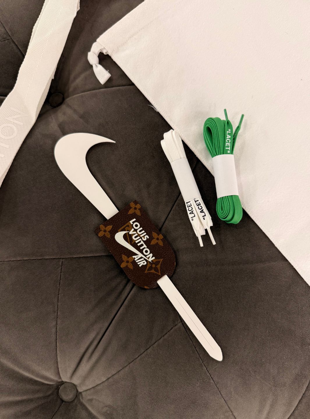 Louis Vuitton Nike Air Force 1 Low By Virgil Abloh White Green - Usato 9.9/10 - Image 25