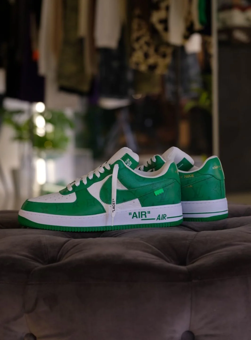 Louis Vuitton Nike Air Force 1 Low By Virgil Abloh White Green - Usato 9.9/10 - Image 28