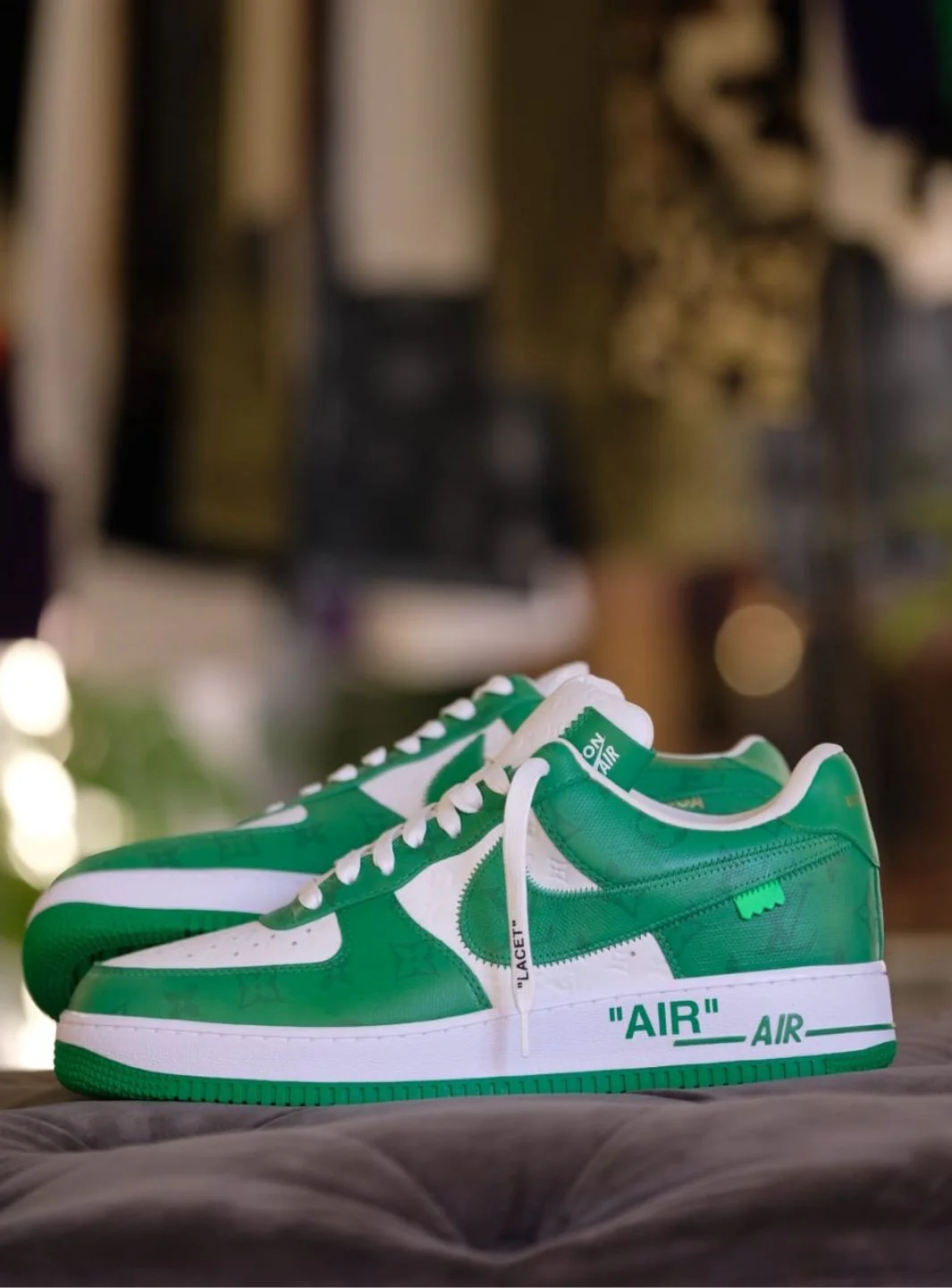 Louis Vuitton Nike Air Force 1 Low By Virgil Abloh White Green - Usato 9.9/10 - Image 32