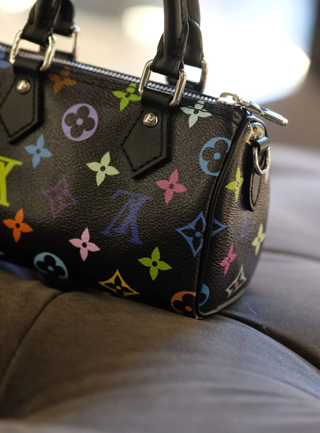 Louis Vuitton x Takashi Murakami Nano Speedy Black - Image 10