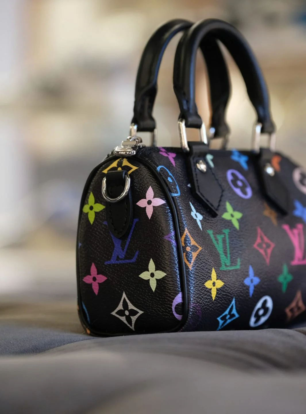 Louis Vuitton x Takashi Murakami Nano Speedy Black - Image 7