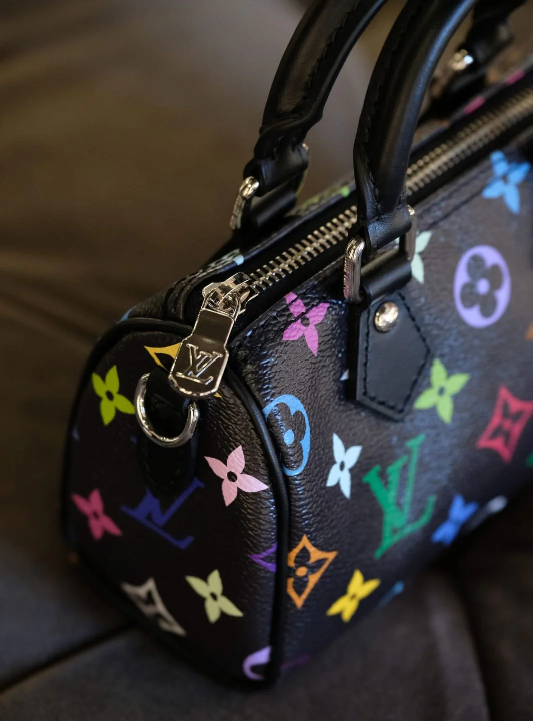 Louis Vuitton x Takashi Murakami Nano Speedy Black - Image 9