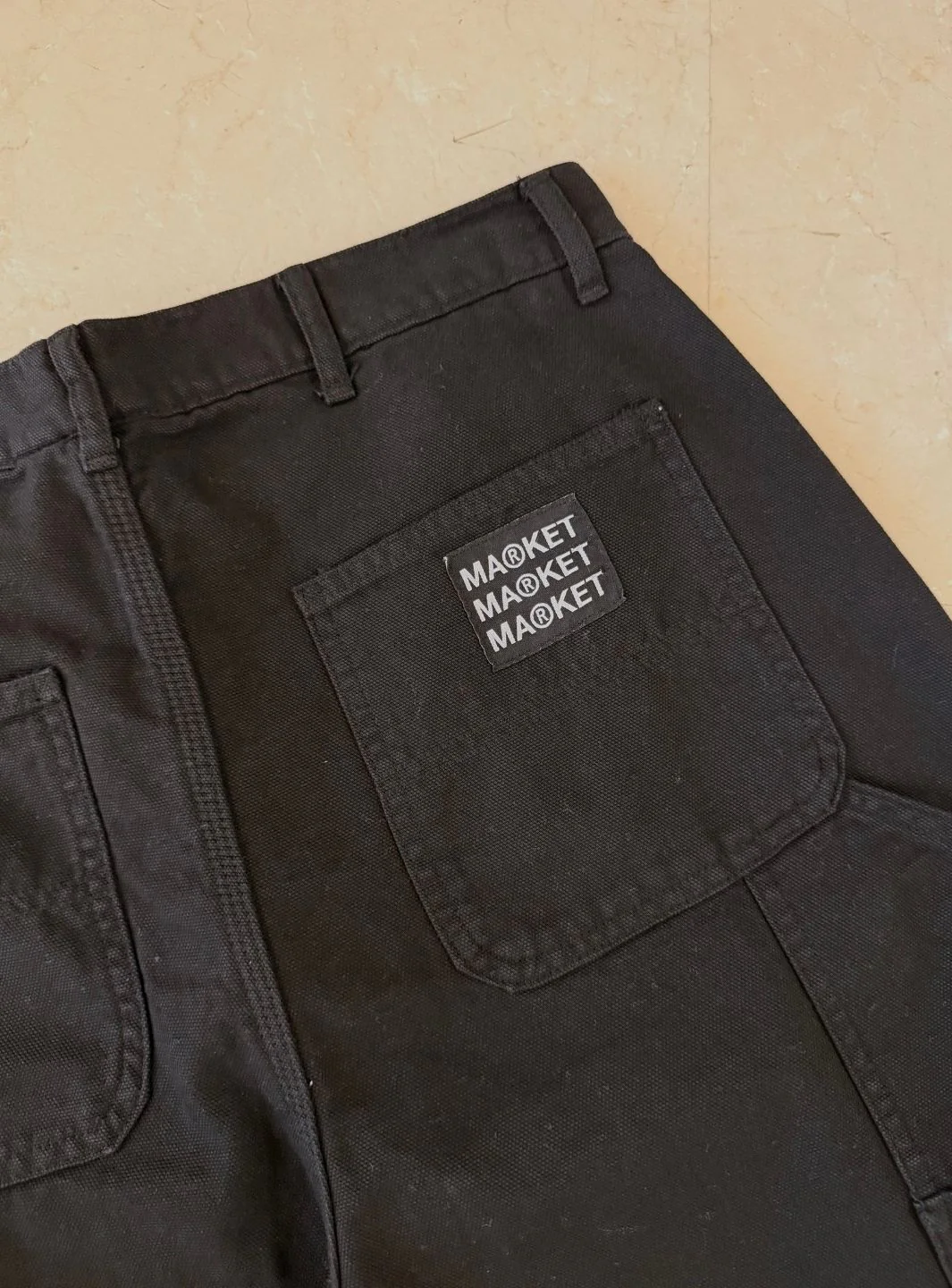Market Studios Black Pants Double Knee Workpants - Image 5