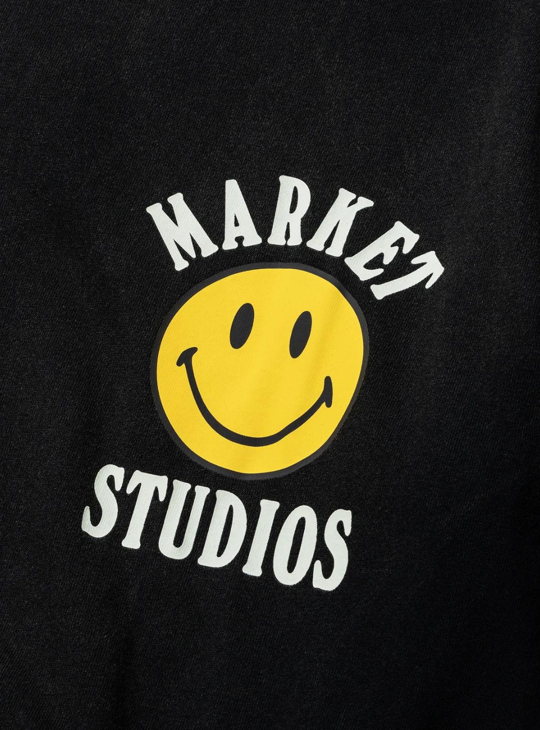 Market Studios Smiley Lockup T-Shirt Jet Black - Image 4