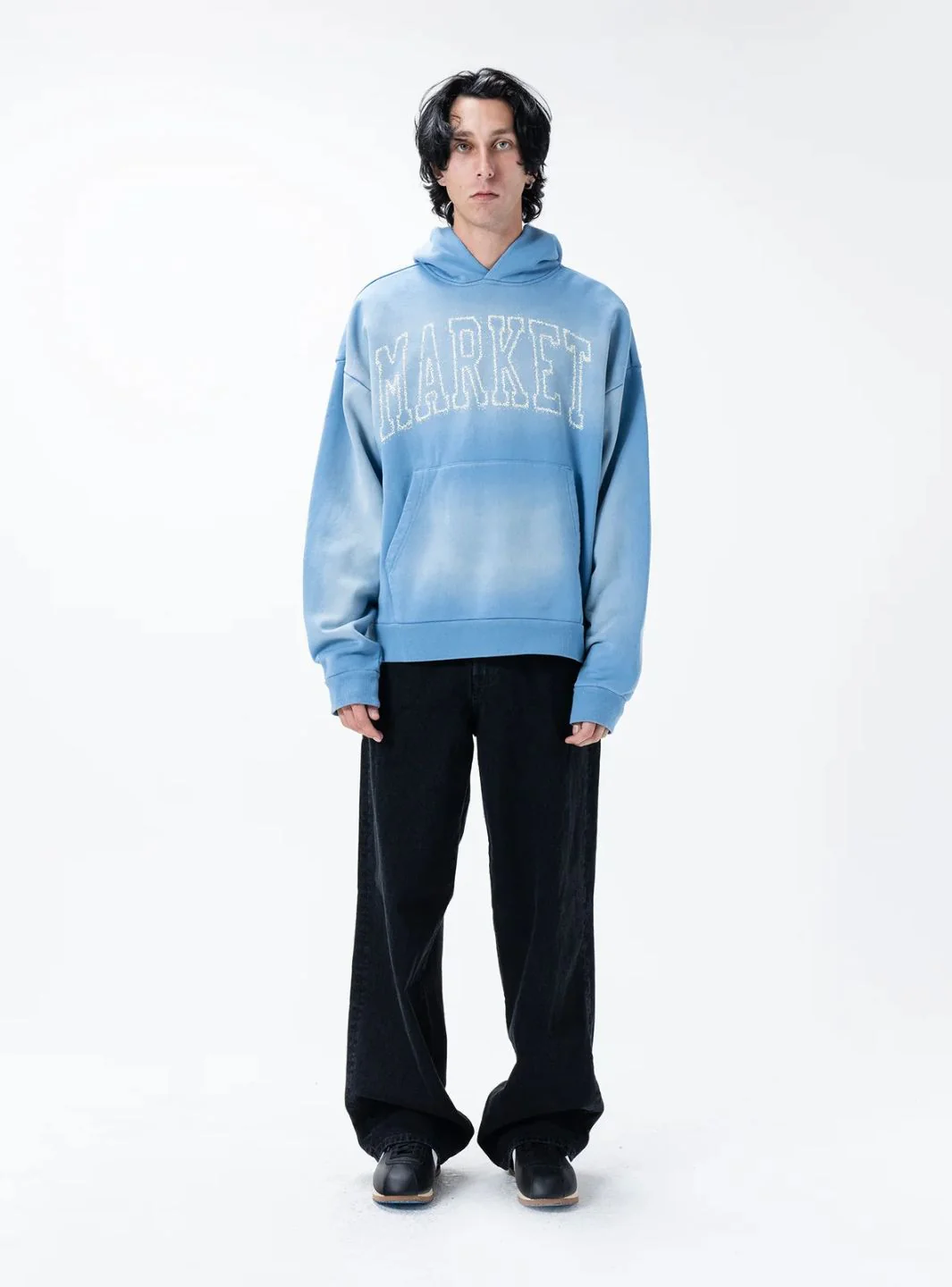 Market Studios Static Arc Hoodie Sky Blue - Image 4