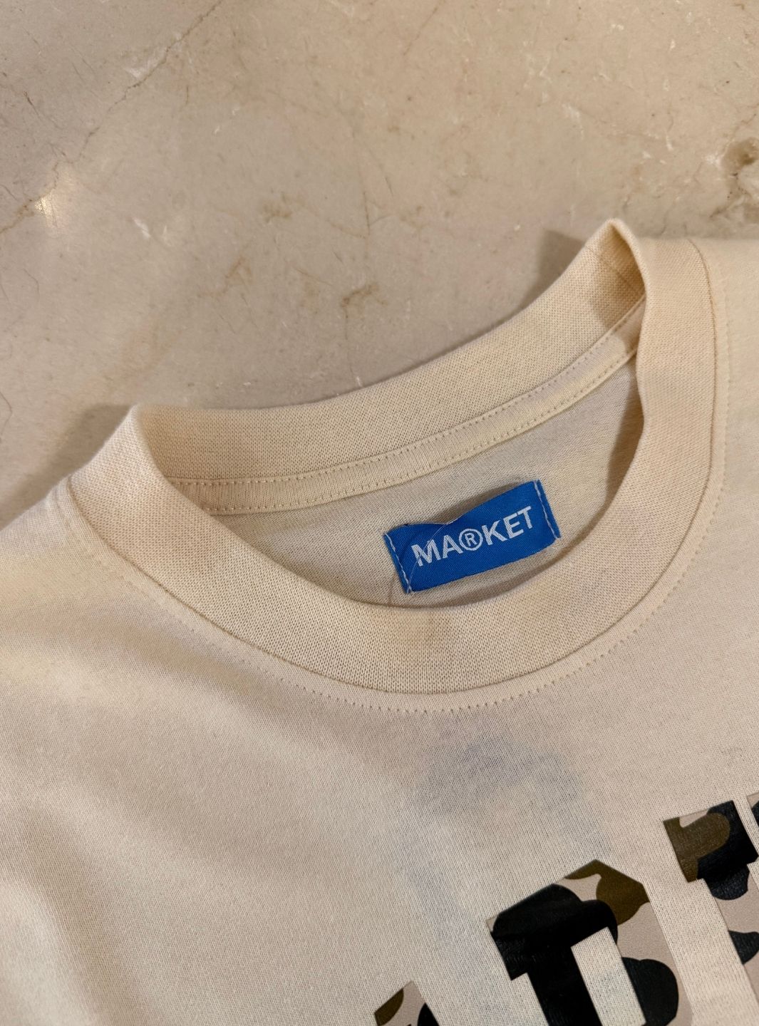 Market Studios T-Shirt Cream Camo - Image 5