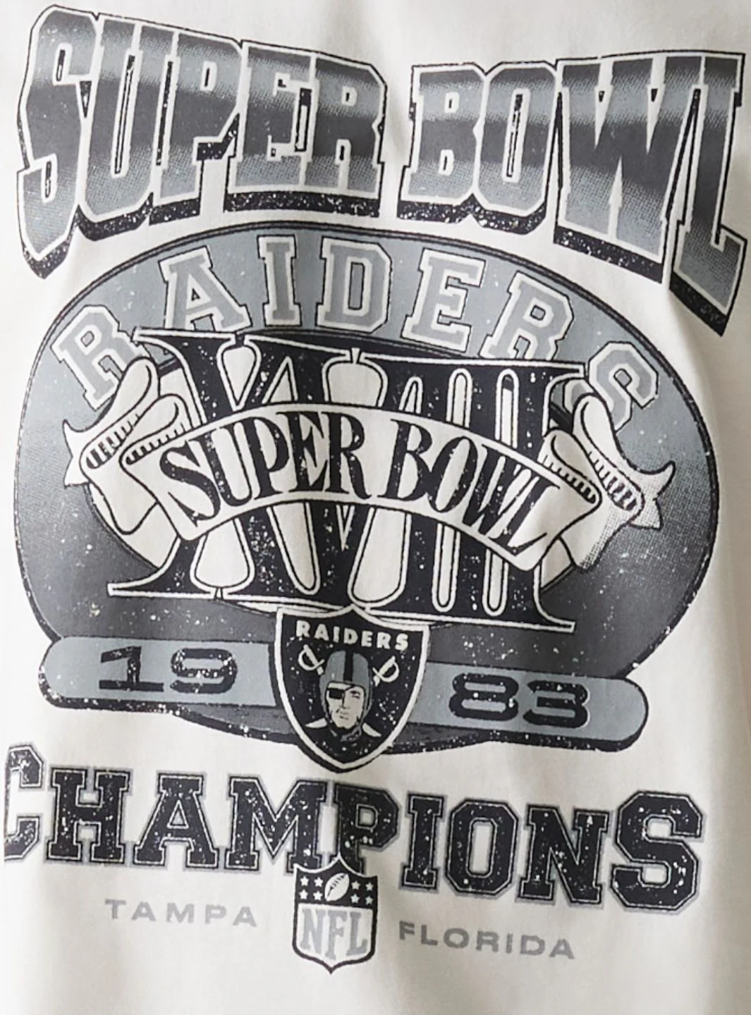 New Era Las Vegas Raiders NFL Super Bowl Open White Oversized T-Shirt - Image 4