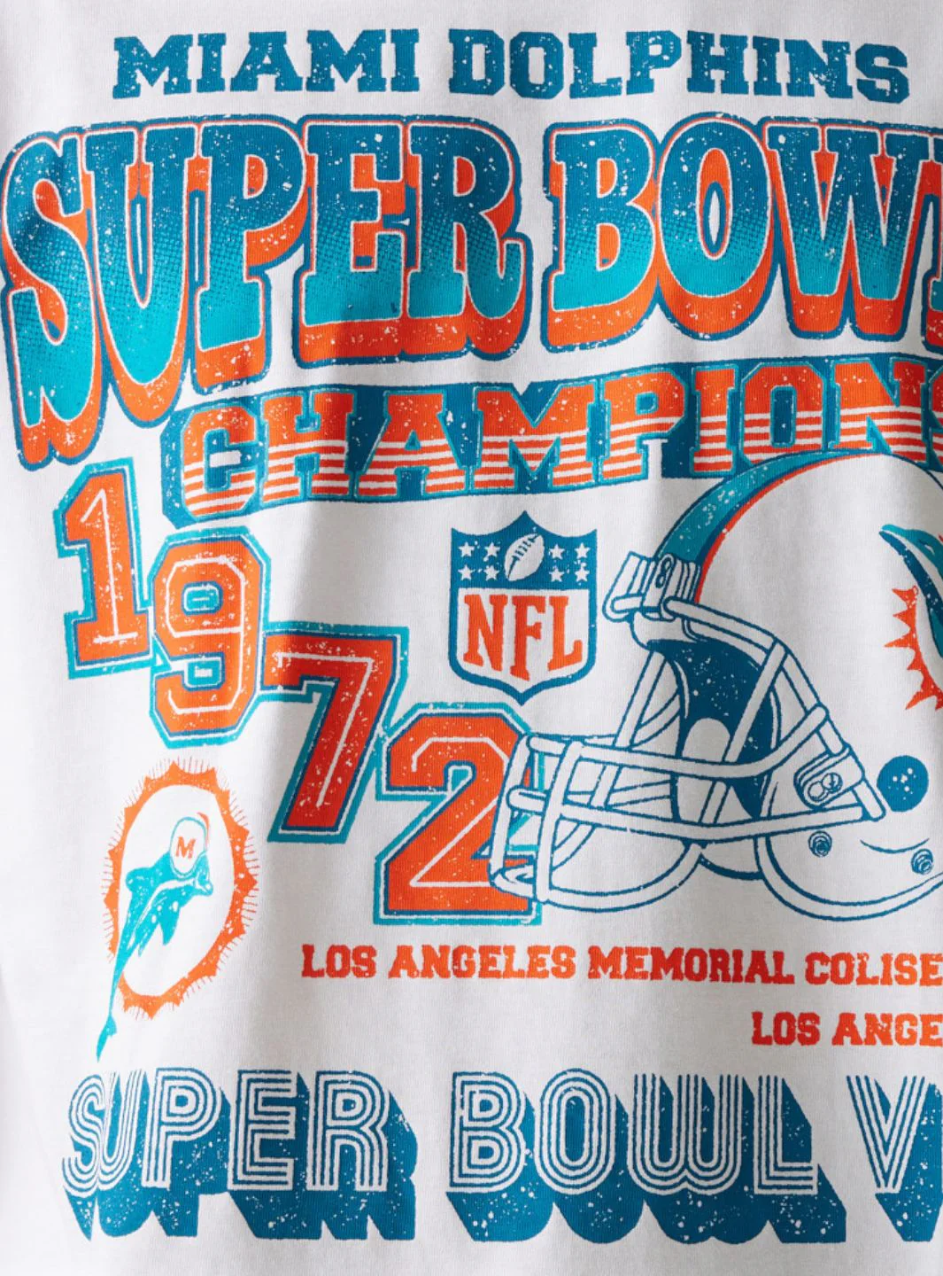 New Era Miami Dolphins NFL Super Bowl White Oversized T-Shirt - Image 4