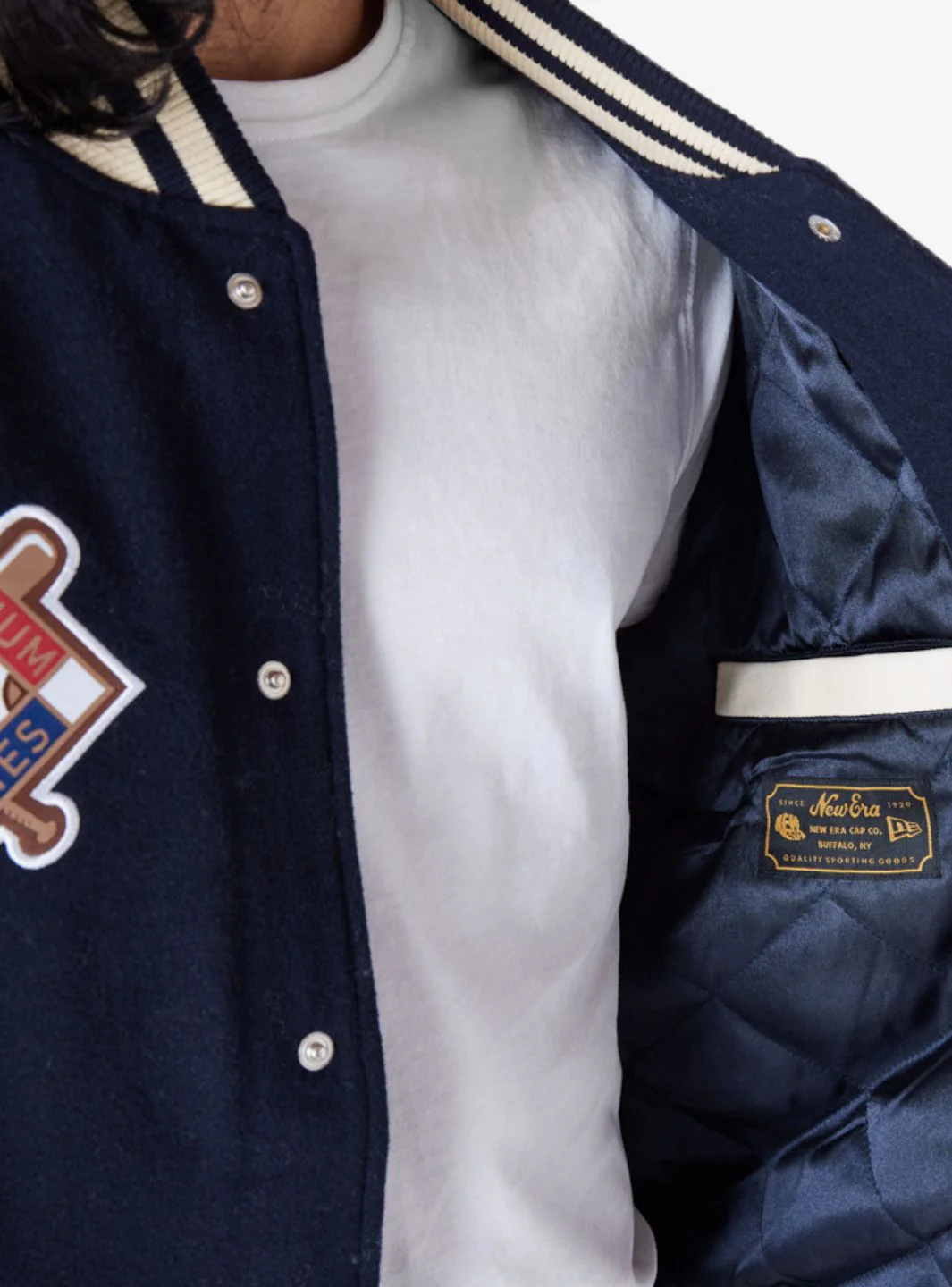 New Era New York Yankees MLB Patch Navy Varsity Jacket - Image 5