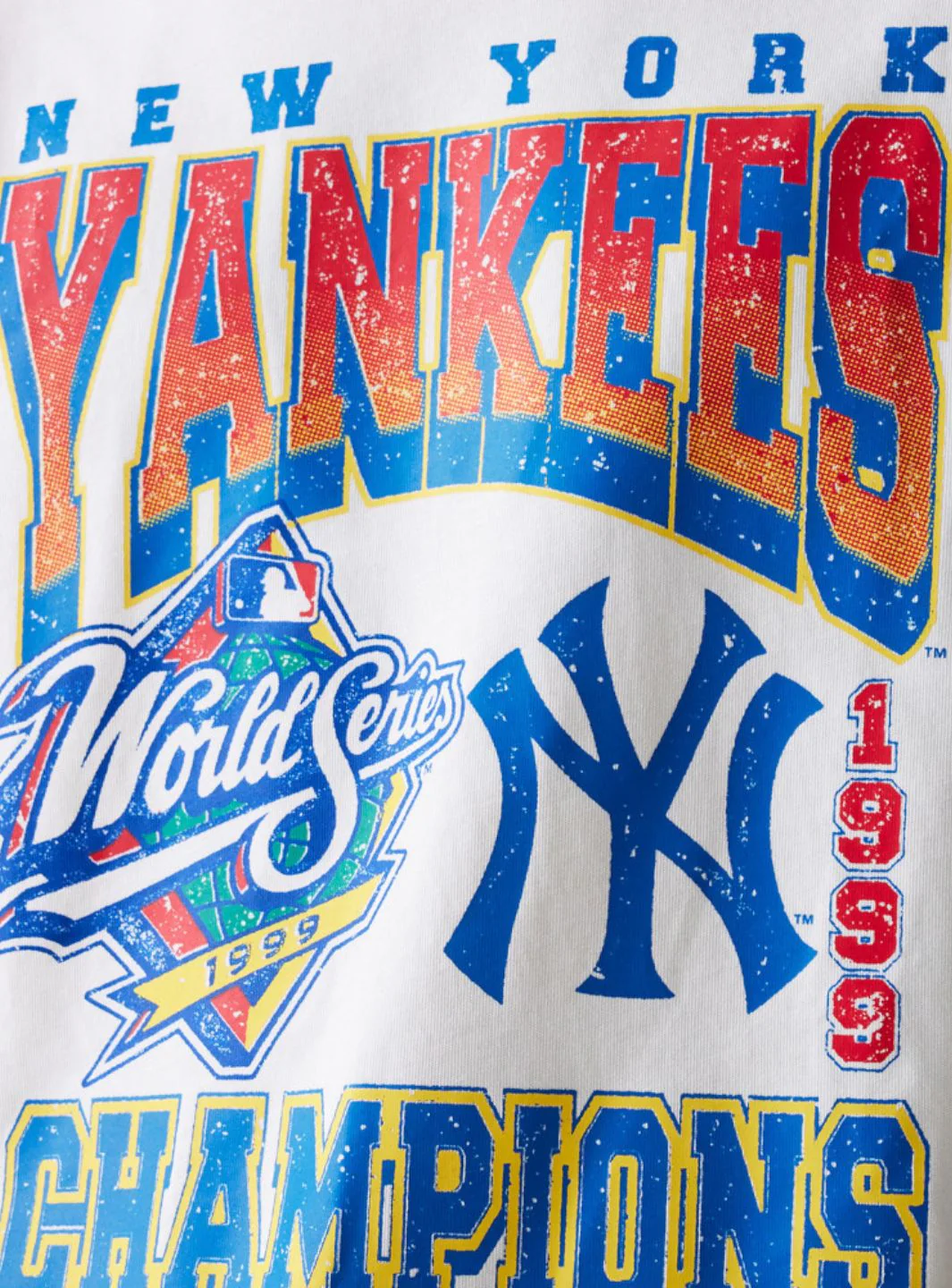 New Era New York Yankees MLB World Series White Oversized T-Shirt - Image 5