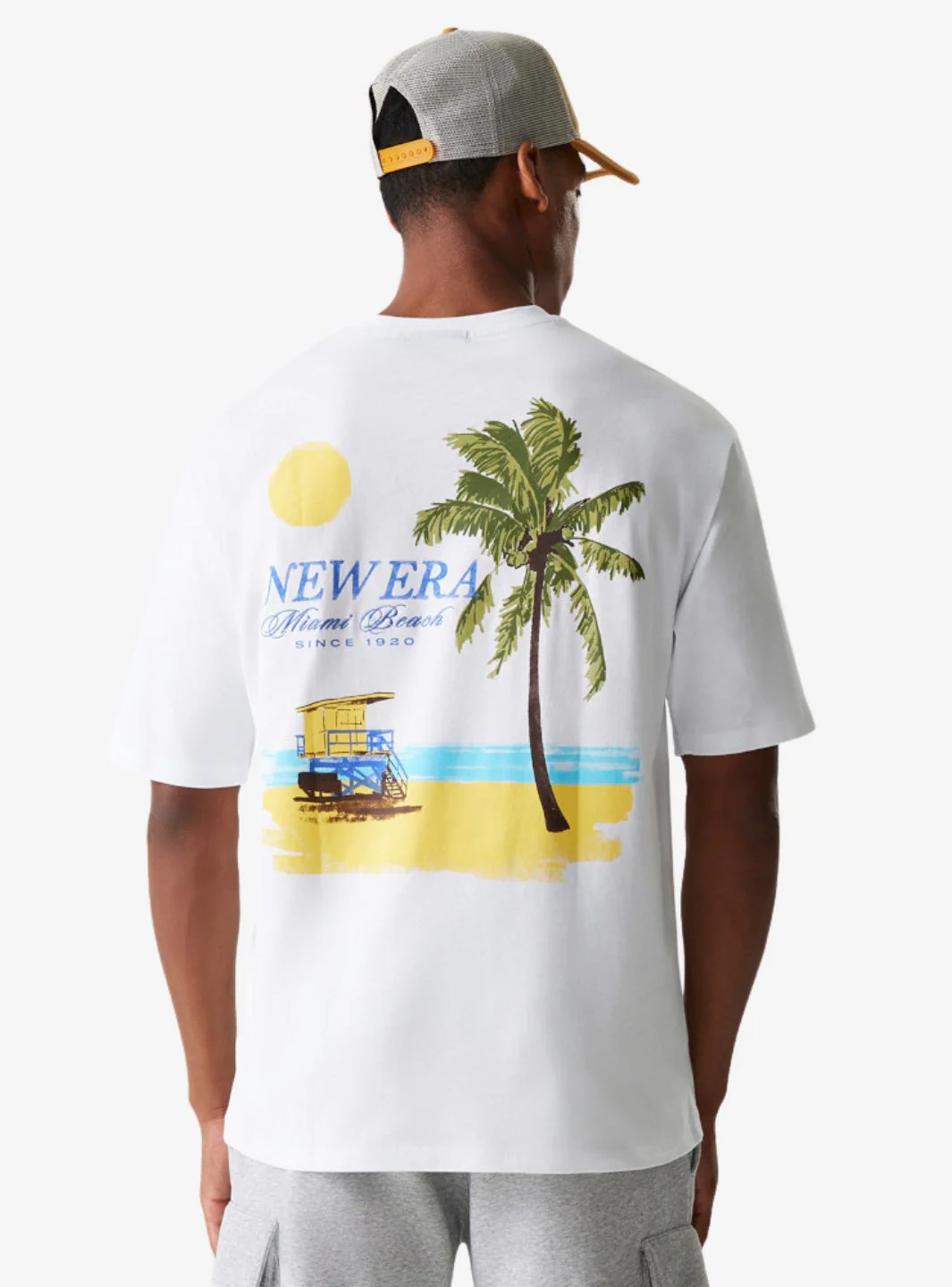 New Era Vacation Graphic Oversized T-Shirt White - Image 5