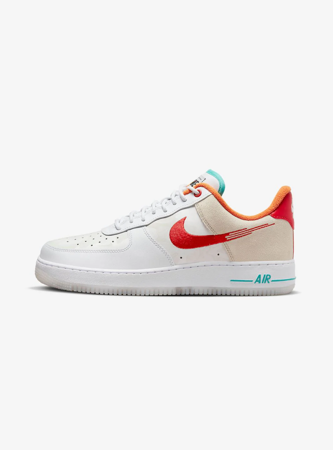Nike Air Force 1 Low '07 PRM Just Do It White Red Teal