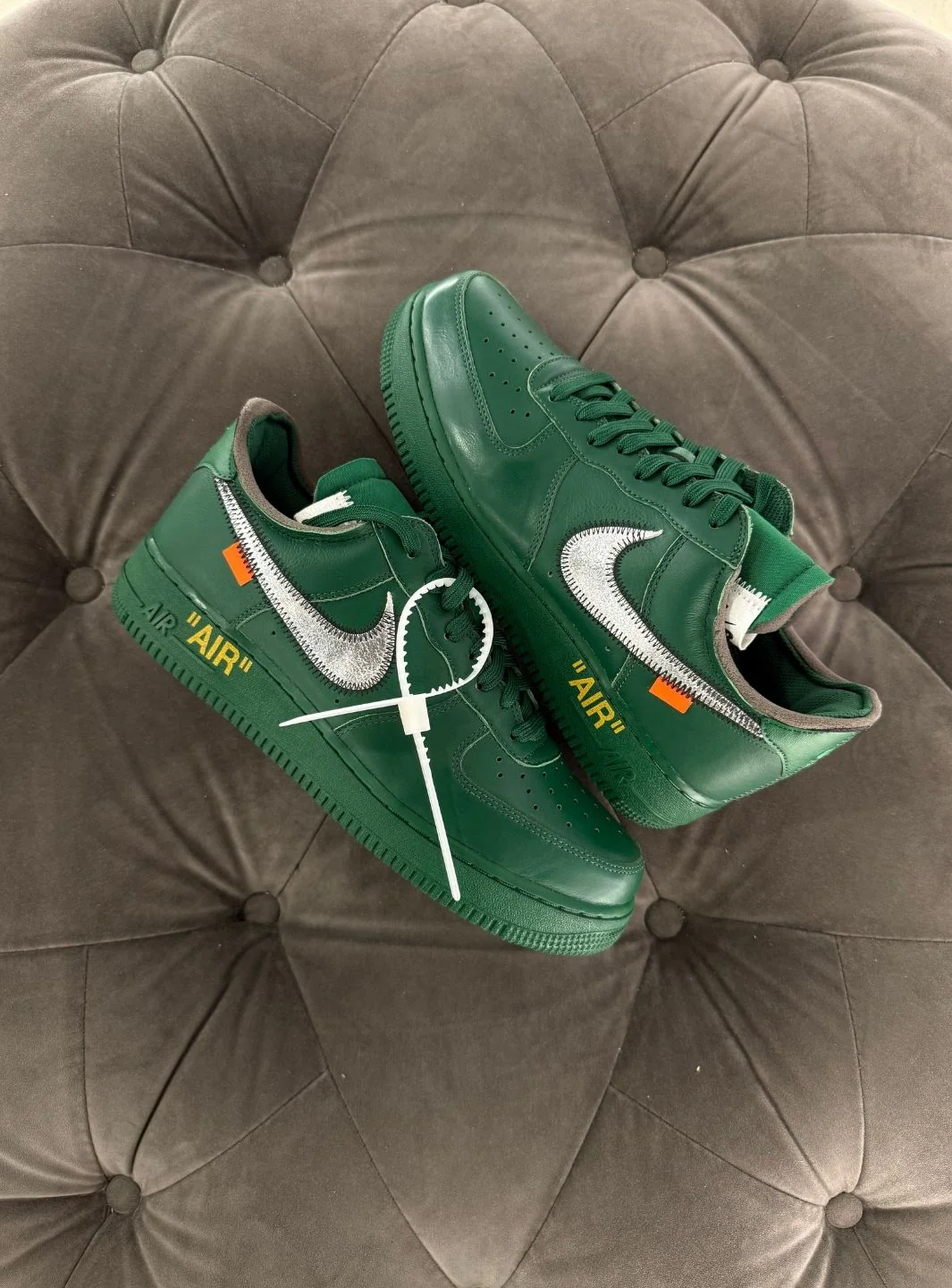 Nike Air Force 1 Low Virgil Abloh Archives Codes Pine Green - Usato 9.9/10 - Image 2