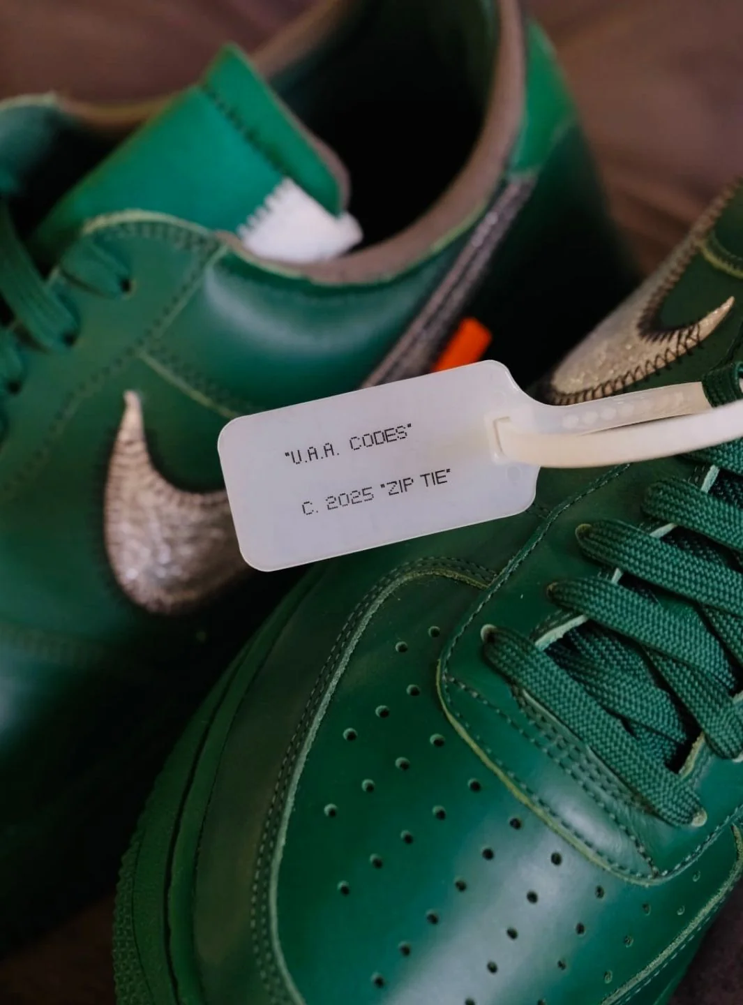 Nike Air Force 1 Low Virgil Abloh Archives Codes Pine Green - Usato 9.9/10 - Image 22