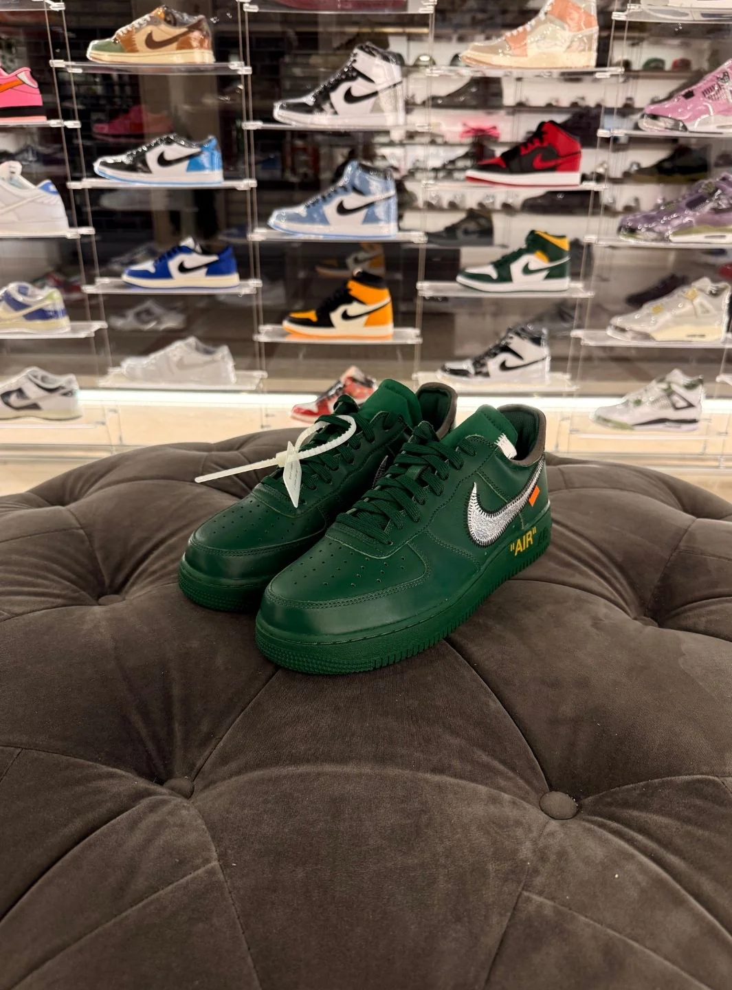 Nike Air Force 1 Low Virgil Abloh Archives Codes Pine Green - Usato 9.9/10 - Image 3