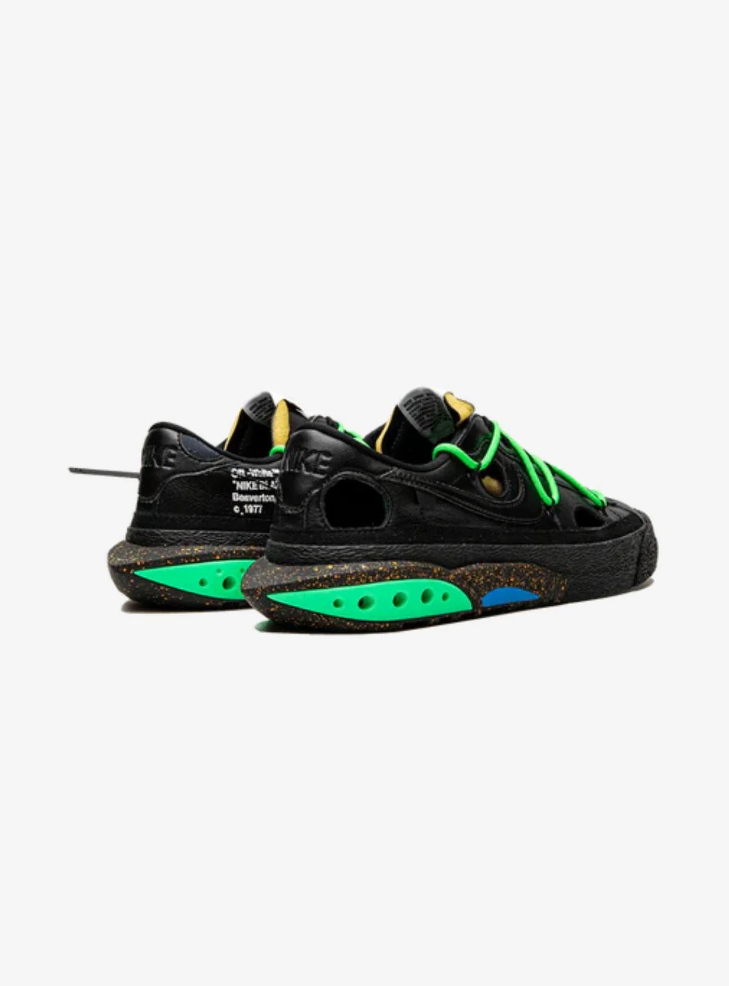 Nike Blazer Low Off-White Black Electro Green - Image 3