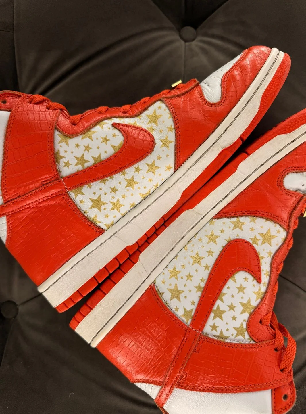 Nike Dunk High Pro SB Supreme Orange Stars - Usato 9/10 - Image 13