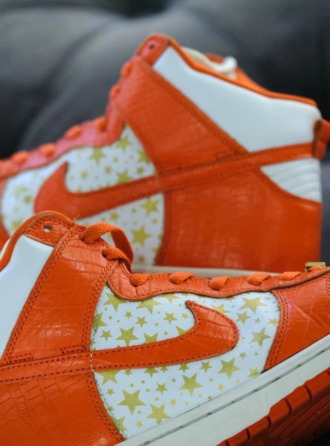 Nike Dunk High Pro SB Supreme Orange Stars - Usato 9/10 - Image 19