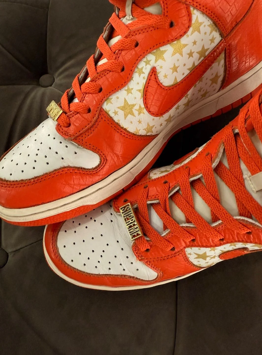 Nike Dunk High Pro SB Supreme Orange Stars - Usato 9/10 - Image 24
