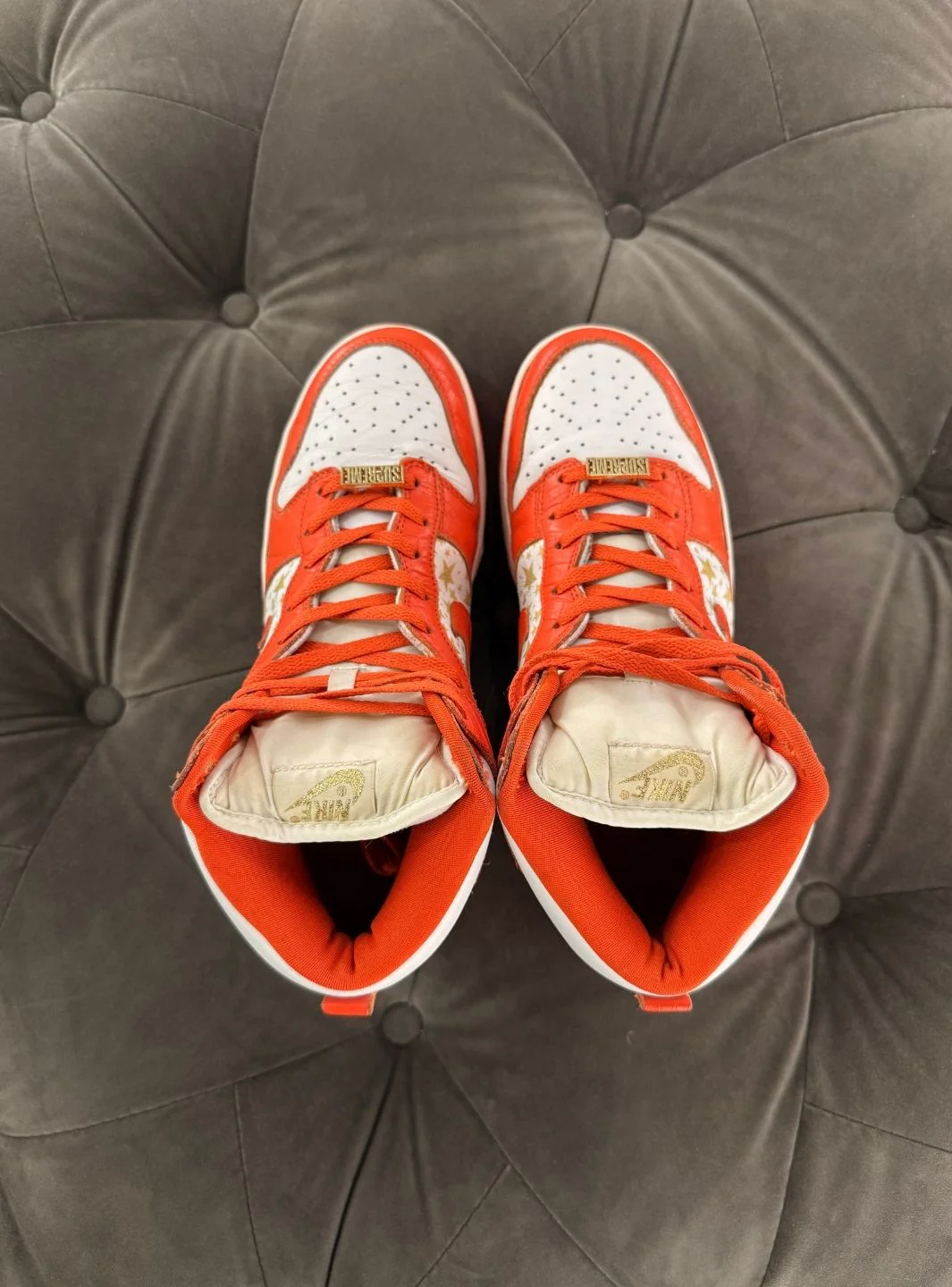 Nike Dunk High Pro SB Supreme Orange Stars - Usato 9/10 - Image 7