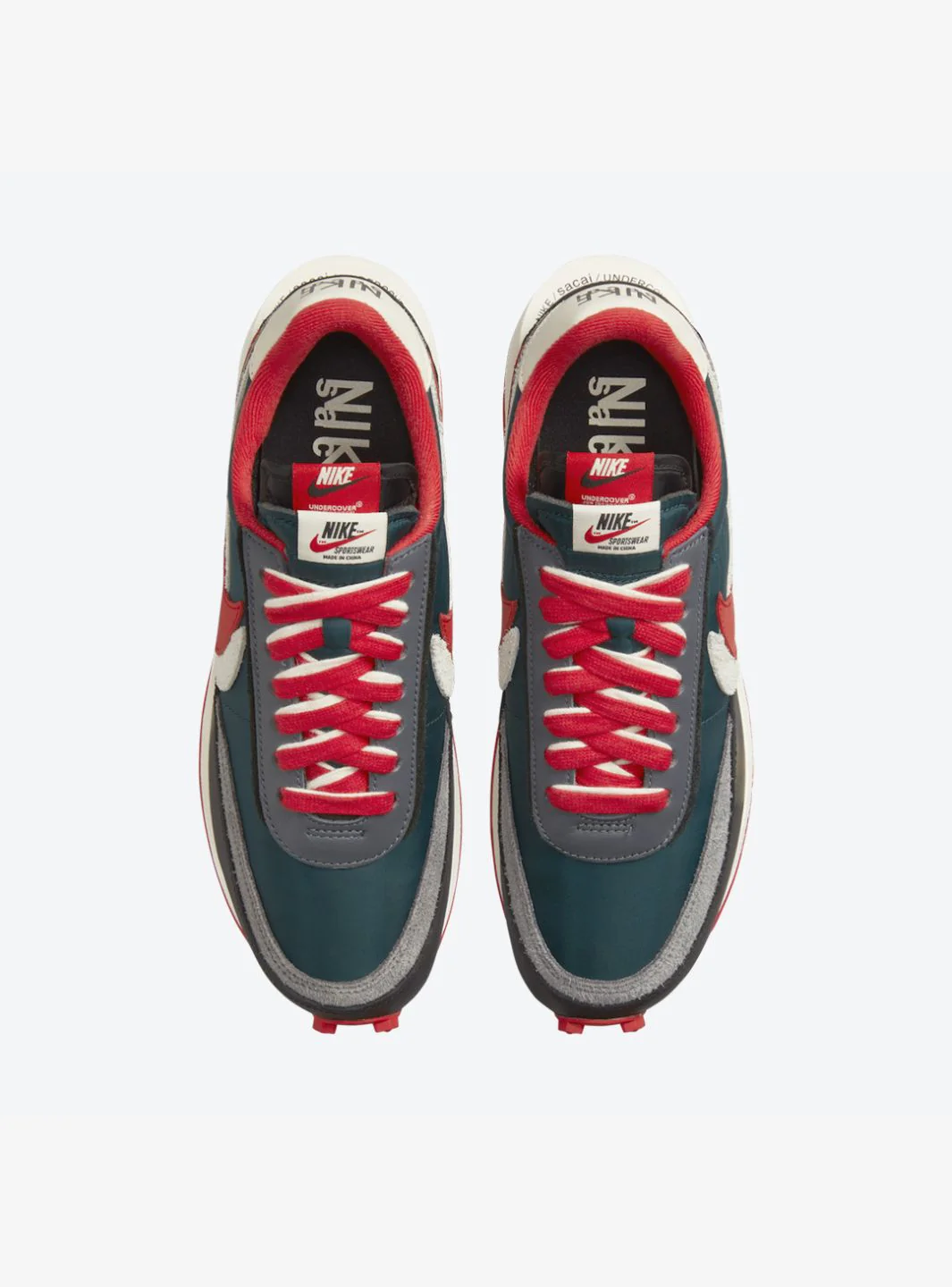 Nike LD Waffle Sacai Undercover Midnight Spruce University Red - Image 4