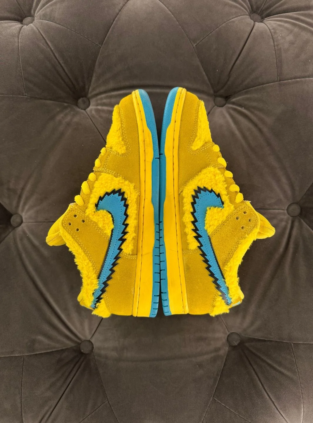Nike SB Dunk Low Grateful Dead Bears Opti Yellow - Usato 9/10 - Image 5