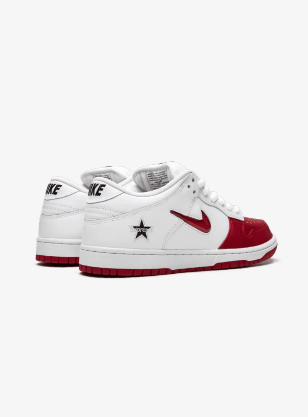 Nike SB Dunk Low Supreme Jewel Swoosh Red - Image 3