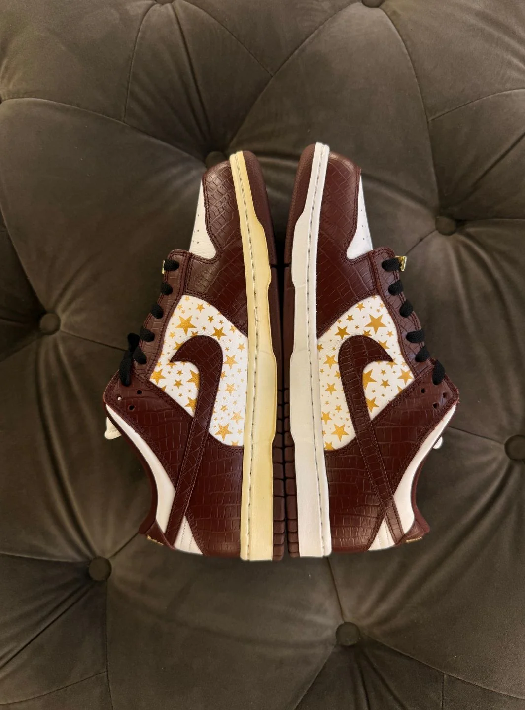 Nike SB Dunk Low Supreme Stars Barkroot Brown (2021) - Usato 10/10 - Image 5